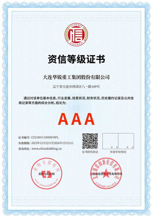 Asset credit rating AAA certificate
